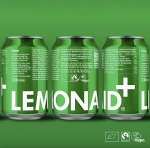 Image of 330ml cans of Lemonaid Lime flavour